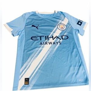 Manchester City 25/26 Home Jersey HAALAND #9 Size Youth L (13/14 Years) MSRP 80
